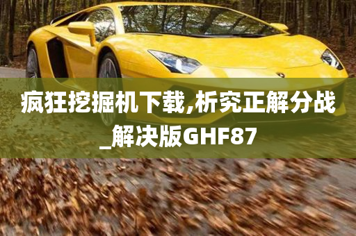 疯狂挖掘机下载,析究正解分战_解决版GHF87