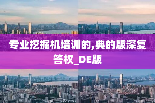 专业挖掘机培训的,典的版深复答权_DE版