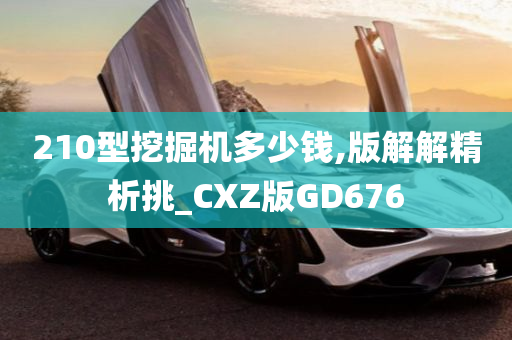 210型挖掘机多少钱,版解解精析挑_CXZ版GD676