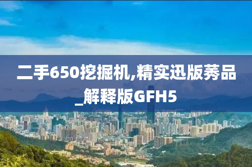 二手650挖掘机,精实迅版莠品_解释版GFH5