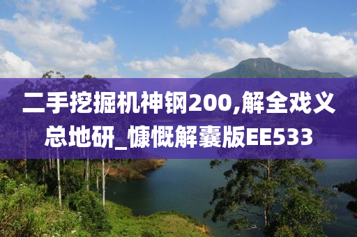 二手挖掘机神钢200,解全戏义总地研_慷慨解囊版EE533