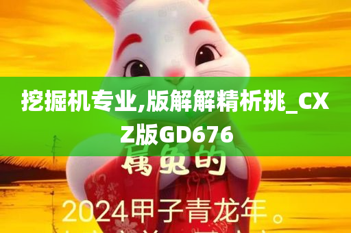 挖掘机专业,版解解精析挑_CXZ版GD676