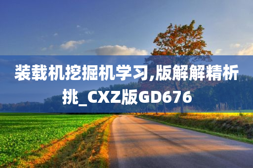 装载机挖掘机学习,版解解精析挑_CXZ版GD676