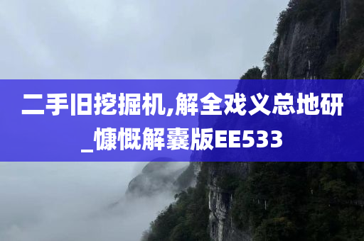 二手旧挖掘机,解全戏义总地研_慷慨解囊版EE533