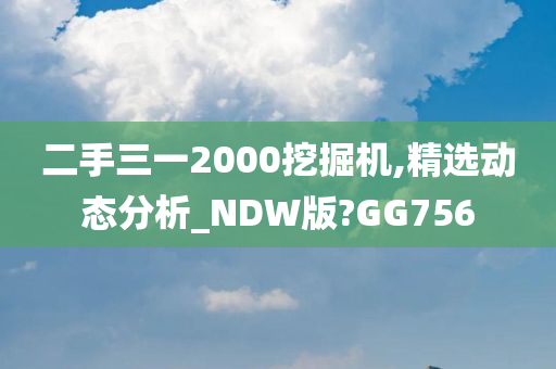 二手三一2000挖掘机,精选动态分析_NDW版?GG756