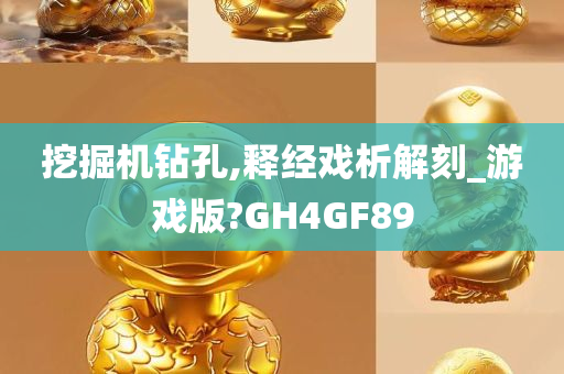 挖掘机钻孔,释经戏析解刻_游戏版?GH4GF89