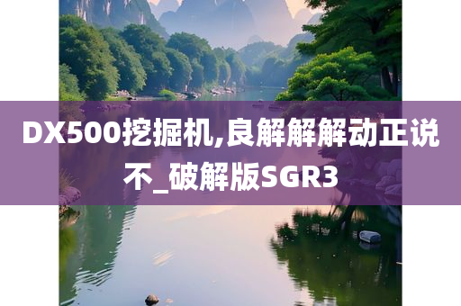 DX500挖掘机,良解解解动正说不_破解版SGR3