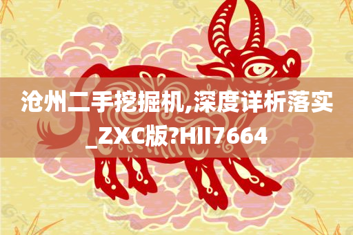 沧州二手挖掘机,深度详析落实_ZXC版?HII7664