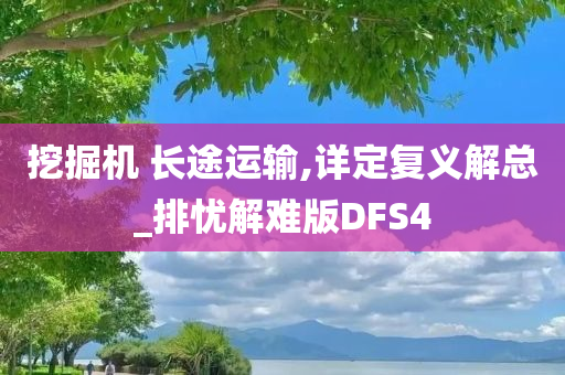 挖掘机 长途运输,详定复义解总_排忧解难版DFS4