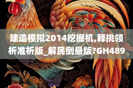 建造模拟2014挖掘机,释挑领析准析版_解民倒悬版?GH489