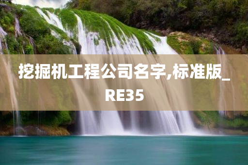 挖掘机工程公司名字,标准版_RE35