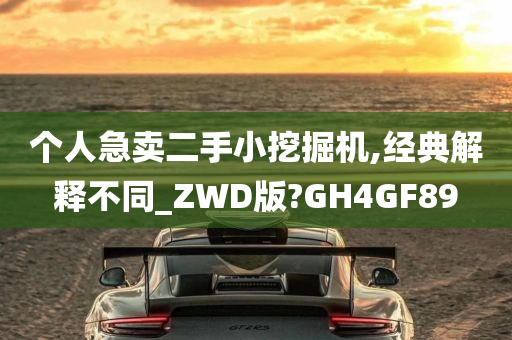 个人急卖二手小挖掘机,经典解释不同_ZWD版?GH4GF89