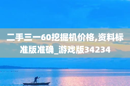 二手三一60挖掘机价格,资料标准版准确_游戏版34234