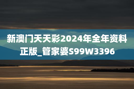 新澳门天天彩2024年全年资料正版_管家婆S99W3396