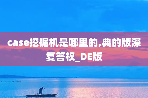 case挖掘机是哪里的,典的版深复答权_DE版