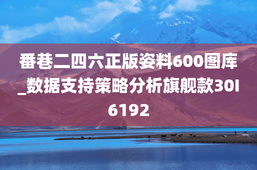 番巷二四六正版姿料600图库_数据支持策略分析旗舰款30I6192