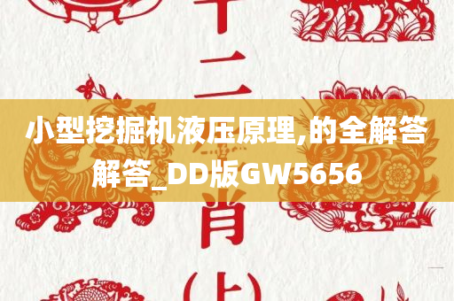 小型挖掘机液压原理,的全解答解答_DD版GW5656