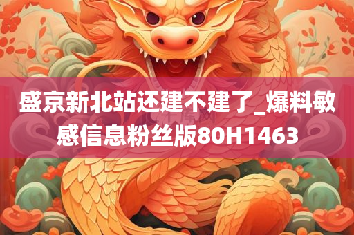 盛京新北站还建不建了_爆料敏感信息粉丝版80H1463