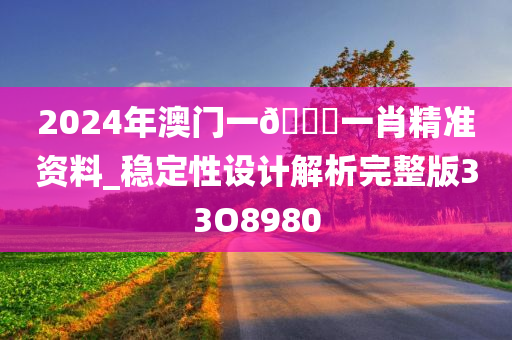 2024年澳门一🐎一肖精准资料_稳定性设计解析完整版33O8980