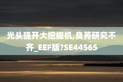 光头强开大挖掘机,良莠研究不齐_EEF版?SE44565