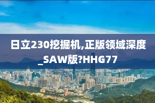 日立230挖掘机,正版领域深度_SAW版?HHG77