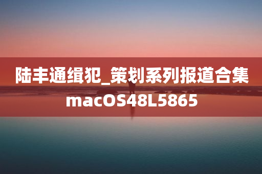 陆丰通缉犯_策划系列报道合集macOS48L5865