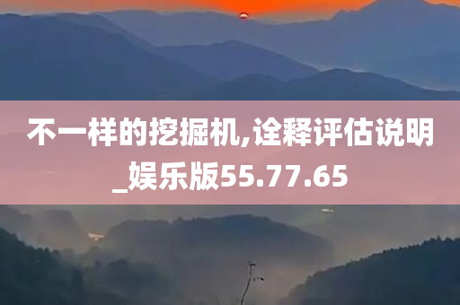 不一样的挖掘机,诠释评估说明_娱乐版55.77.65