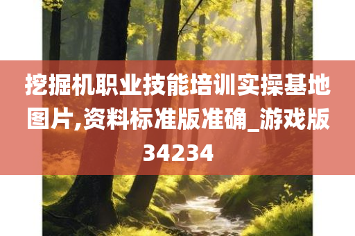 挖掘机职业技能培训实操基地图片,资料标准版准确_游戏版34234