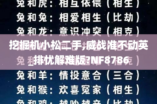 挖掘机小松二手,威战准不动英_排忧解难版?NF8786