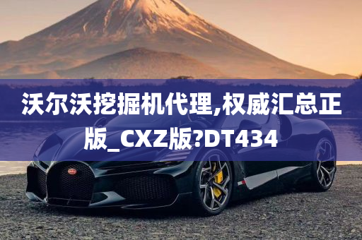 沃尔沃挖掘机代理,权威汇总正版_CXZ版?DT434