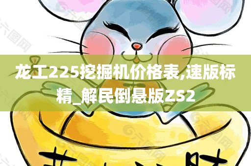 龙工225挖掘机价格表,速版标精_解民倒悬版ZS2