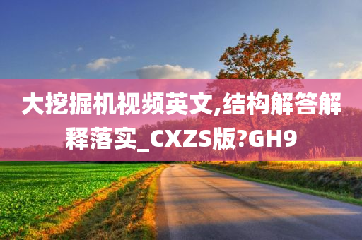 大挖掘机视频英文,结构解答解释落实_CXZS版?GH9