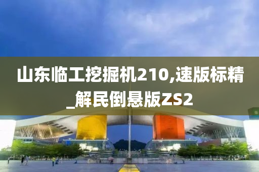 山东临工挖掘机210,速版标精_解民倒悬版ZS2