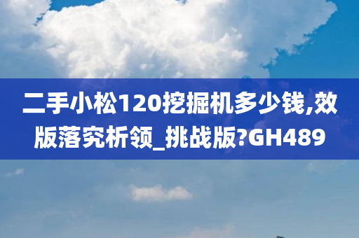 二手小松120挖掘机多少钱,效版落究析领_挑战版?GH489