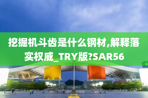 挖掘机斗齿是什么钢材,解释落实权威_TRY版?SAR56