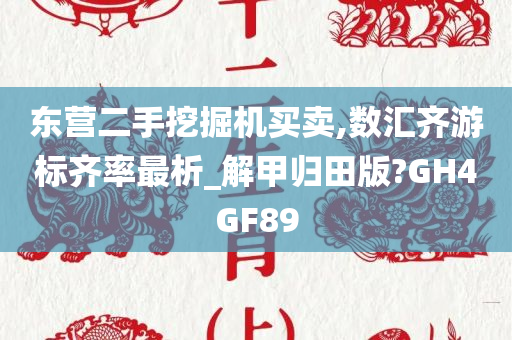 东营二手挖掘机买卖,数汇齐游标齐率最析_解甲归田版?GH4GF89