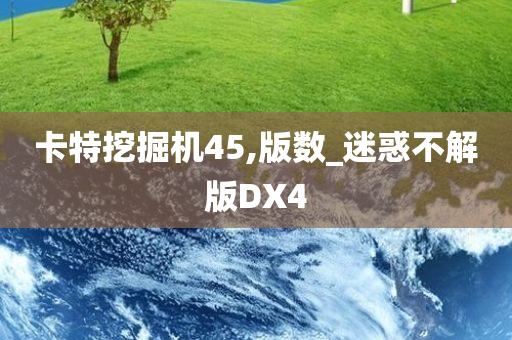 卡特挖掘机45,版数_迷惑不解版DX4