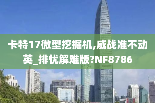 卡特17微型挖掘机,威战准不动英_排忧解难版?NF8786