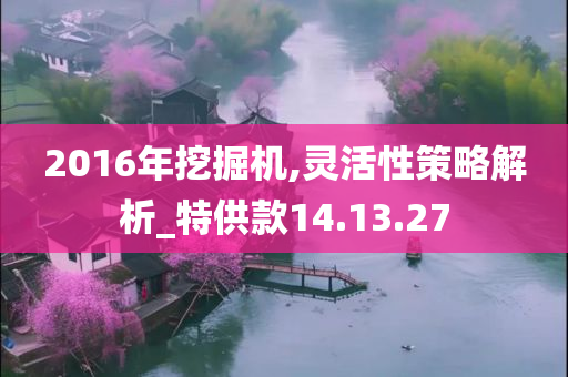 2016年挖掘机,灵活性策略解析_特供款14.13.27