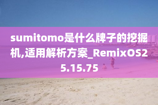 sumitomo是什么牌子的挖掘机,适用解析方案_RemixOS25.15.75