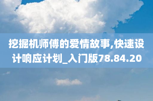 挖掘机师傅的爱情故事,快速设计响应计划_入门版78.84.20