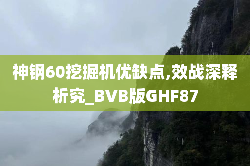 神钢60挖掘机优缺点,效战深释析究_BVB版GHF87