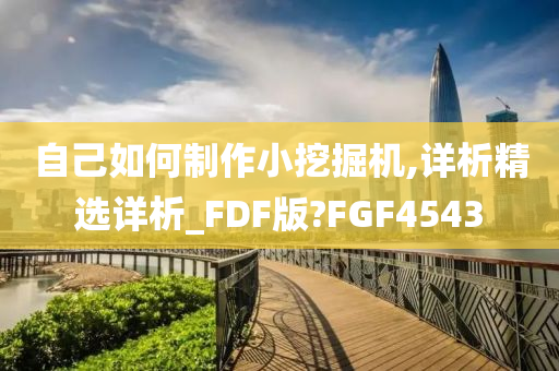 自己如何制作小挖掘机,详析精选详析_FDF版?FGF4543