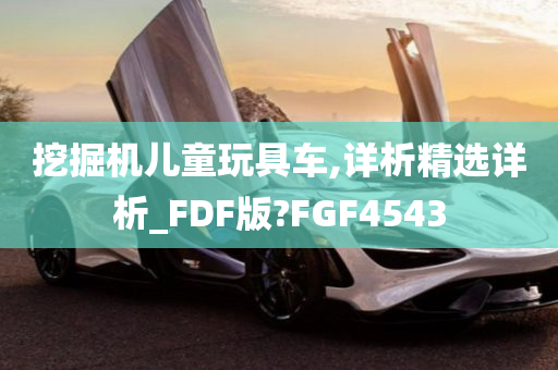 挖掘机儿童玩具车,详析精选详析_FDF版?FGF4543