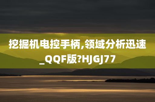 挖掘机电控手柄,领域分析迅速_QQF版?HJGJ77