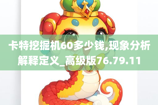 卡特挖掘机60多少钱,现象分析解释定义_高级版76.79.11