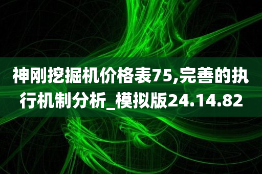 神刚挖掘机价格表75,完善的执行机制分析_模拟版24.14.82