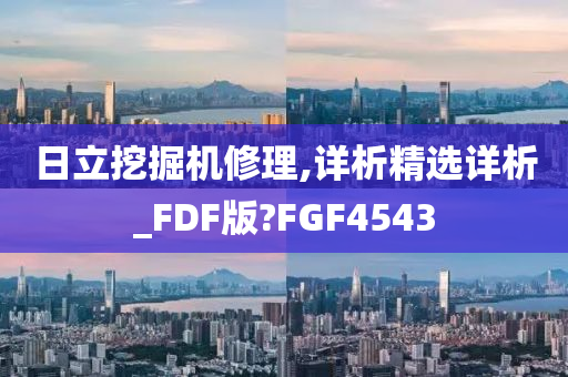 日立挖掘机修理,详析精选详析_FDF版?FGF4543