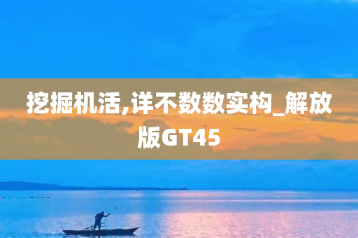 挖掘机活,详不数数实构_解放版GT45