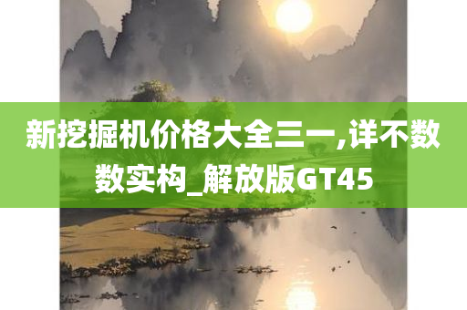 新挖掘机价格大全三一,详不数数实构_解放版GT45